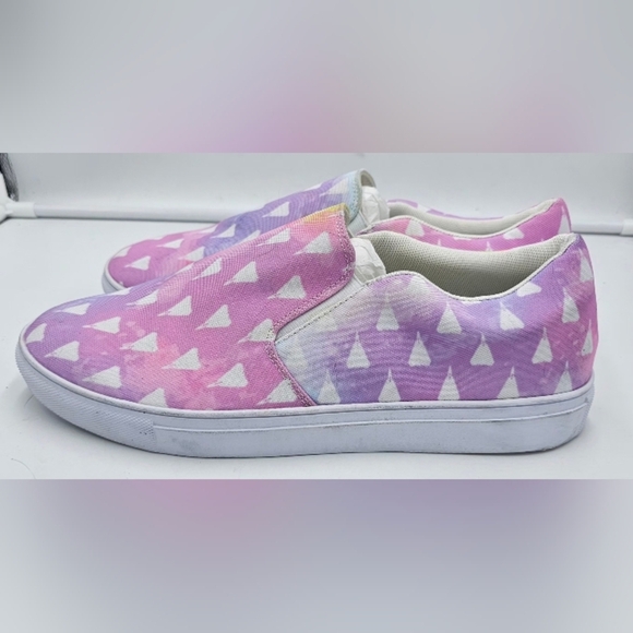 Women's Multicolor Tie-Dye Slip-On Sneakers From Altitude Accessories Size 12 - Picture 4 of 8